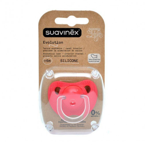 Chupete Suavinex Evolution Silicona 6M+