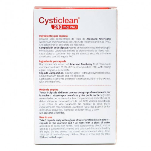 Cysticlean 240 Mg Pac 60 Cápsulas