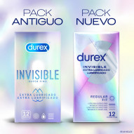 Durex Invisible Extra Lubricado 12 Preservativos