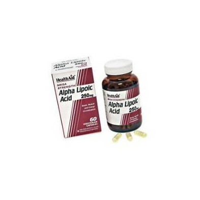 Ácido Alfa Lipoico 250 mg 60 Cápsulas Health Aid