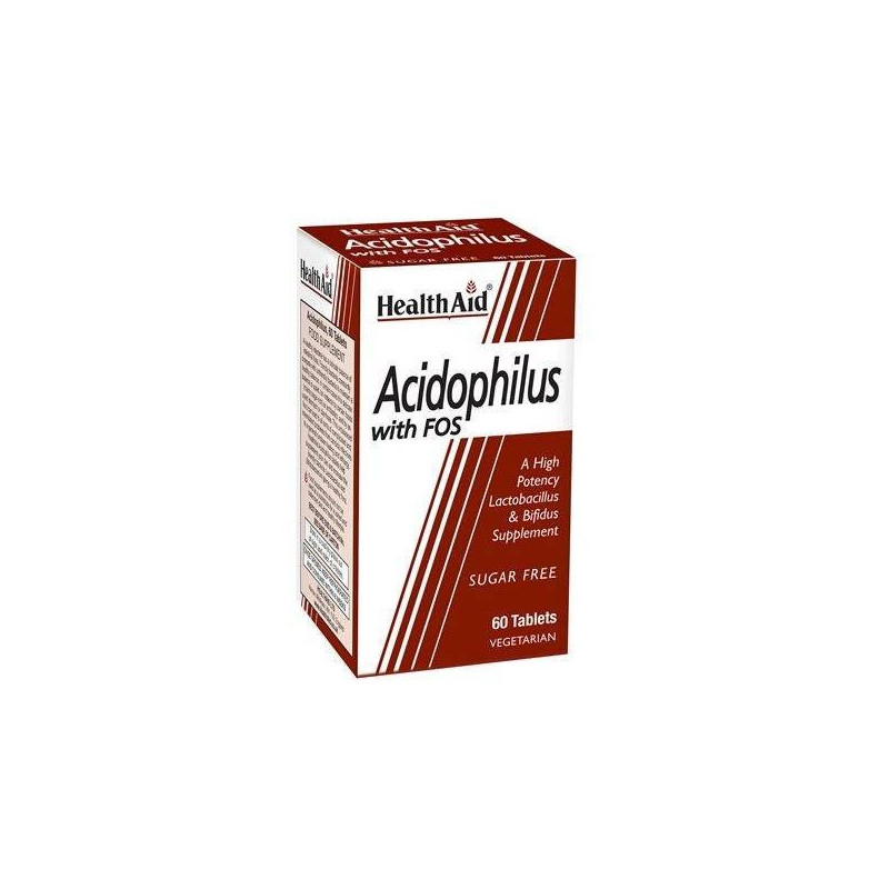 Acidophilus con Fos 60 Comprimidos Health Aid