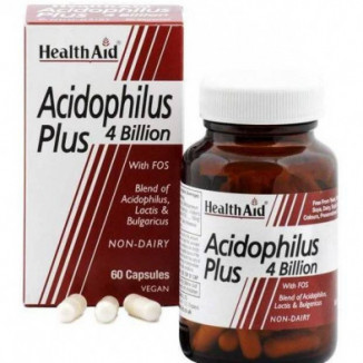 Acidophilus Plus 4 Billion 60 cápsulas Health Aid