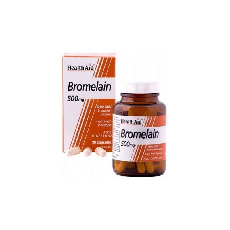 Bromelina 500 mg 30 Cápsulas Health Aid