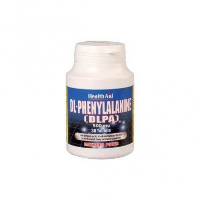 DLPA (DL-fenilalanina) 500 mg 30 Comprimidos Health Aid