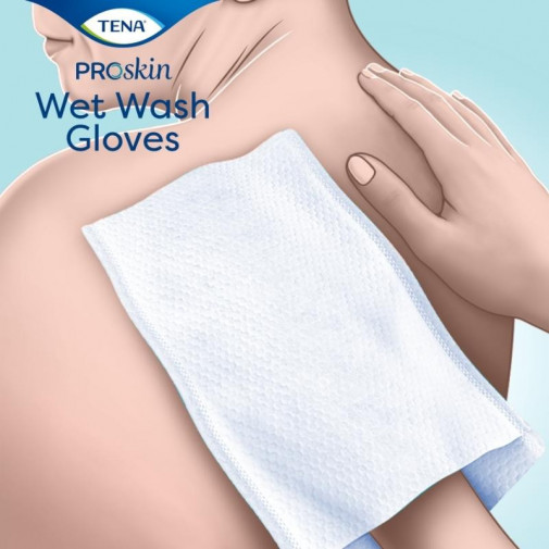 Manoplas Húmedas Wet Wash Gloves 8 Unidades Tena