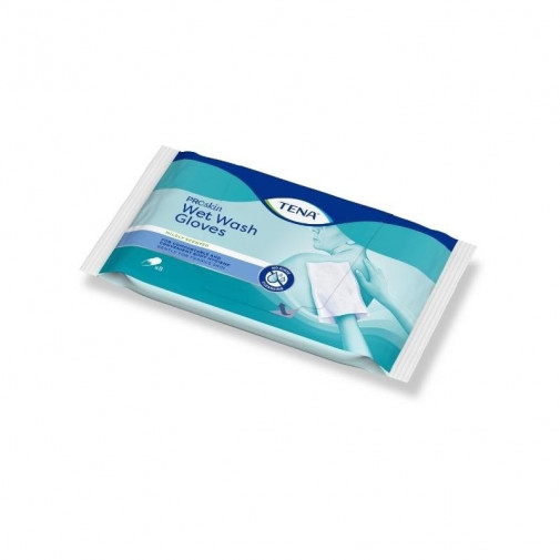 Manoplas Húmedas Wet Wash Gloves 8 Unidades Tena