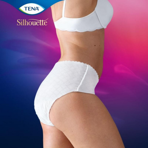 Tena Silhouette Blanc Cintura Baja Talla L 10 Unidades