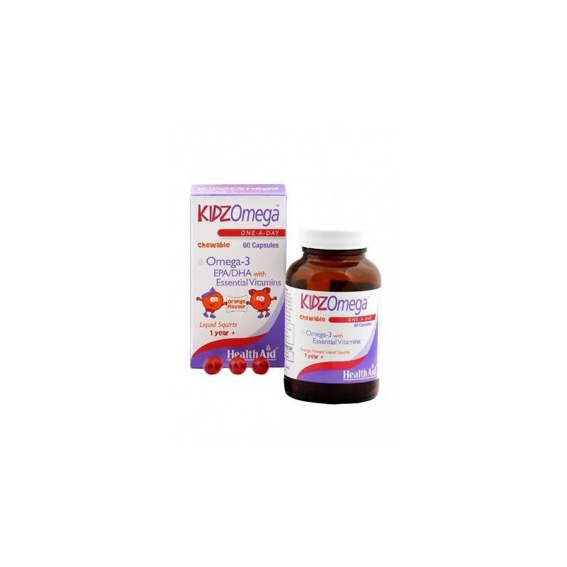 Kidz Omega 60 Cápsulas Masticables Health Aid