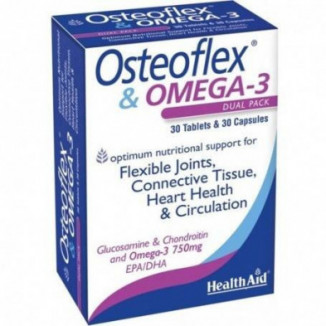 Osteoflex + Omega 3 30 Comprimidos + 30 Cápsulas Health Aid