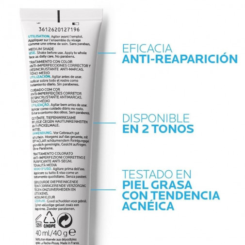 La Roche Posay Effaclar Duo Unifiant Tono Claro 40 Ml