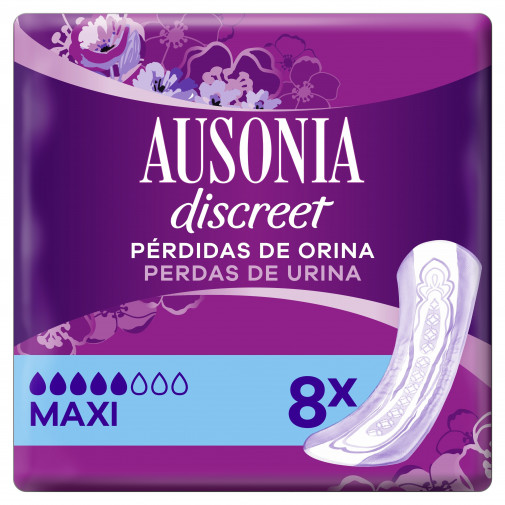 Discreet Compresas Maxi 8 Unidades Ausonia