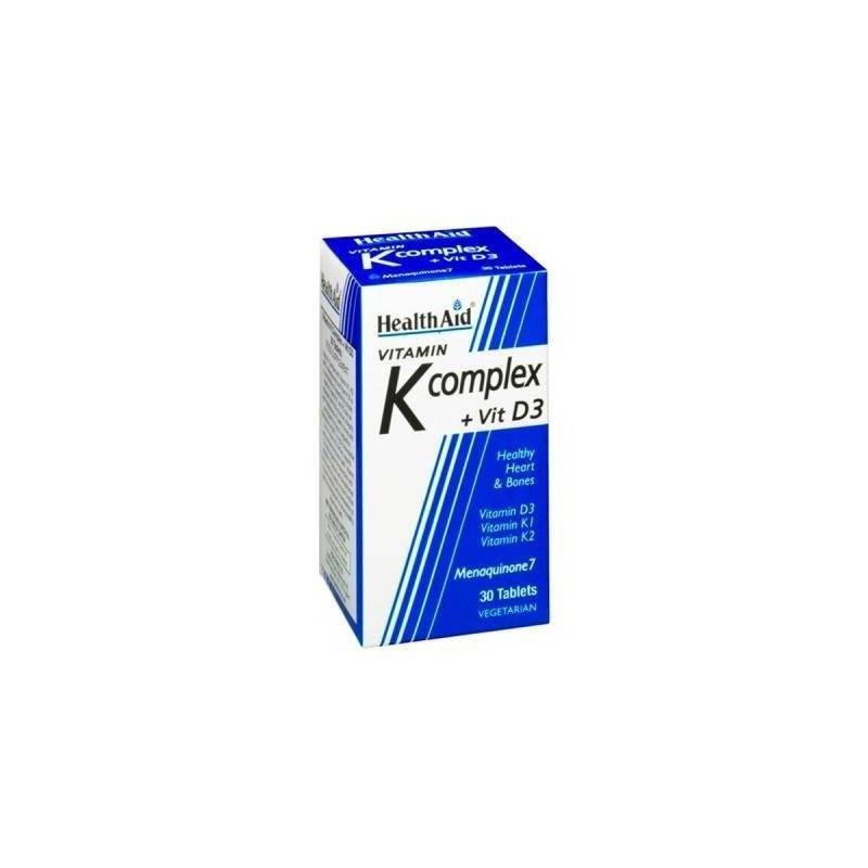 Vitamina K Complex con Vitamina D3  30 Comprimidos Health Aid