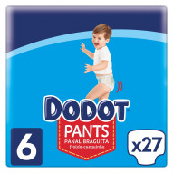 Dodot Pants Talla 6 +15 Kg 27 Uds