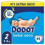Dodot Pañal Bebé Seco Talla 2 (4-8 Kg) 44 Uds