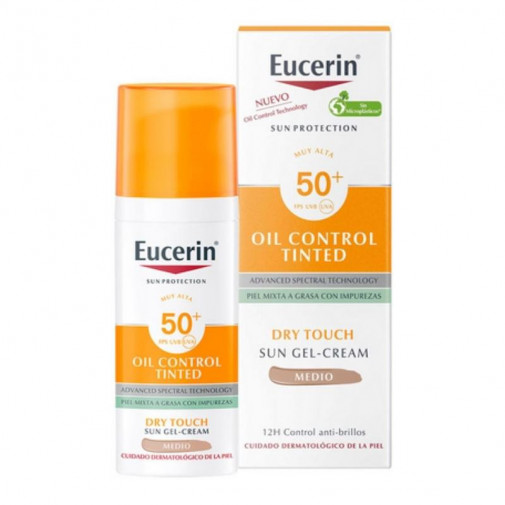 Protector Solar Oil Control Dry Touch Gel Crema Color Fps50+ 50 Ml Eucerin