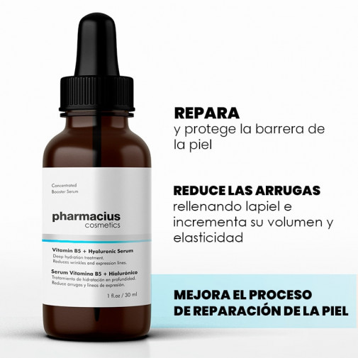 Sérum Concentrado Vitamina B5 + Ácido Hialurónico 30 Ml Pharmacius Cosmetics