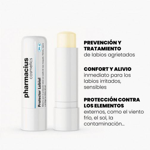 Protector Labial Con Aceite De Rosa Mosqueta Spf 15 Pharmacius Cosmetics