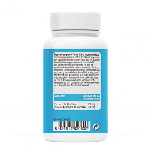 Alcachofa 60 Comprimidos Pharmacius Lab
