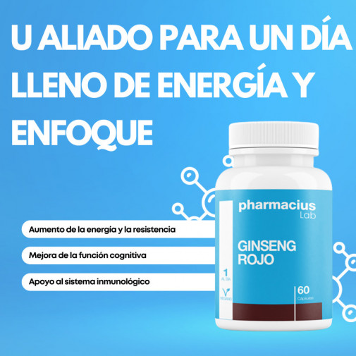 Ginseng Rojo 60 Cápsulas Pharmacius Lab