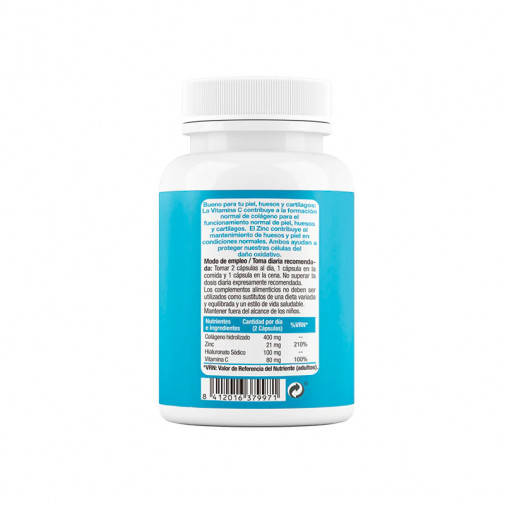 Colágeno Con Ácido Hialurónico 120 Cápsulas Pharmacius Lab