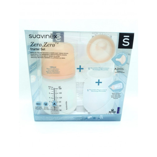Biberon Anticolico T Silicona Suavinex Zero Zero 1 Envase 180 Ml Set Iniciacion