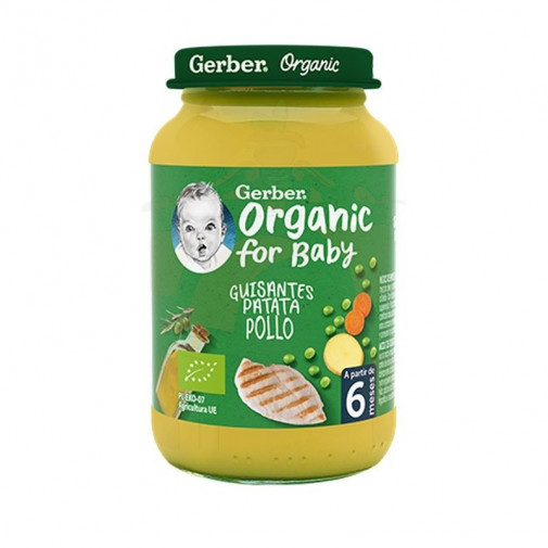 Gerber Org Guisante Patata Pollo 190g