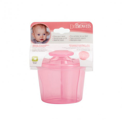Dr Brown`s Dispensador De Leche En Polvo 1 Unidad Color Rosa
