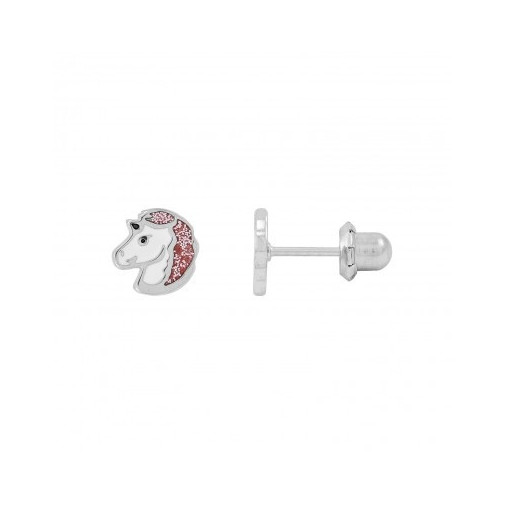 Inverness Pendiente Ss 010c Acero Inoxidable 010c Unicornio Purpurina Rosa 6 Mm 1 Unidad