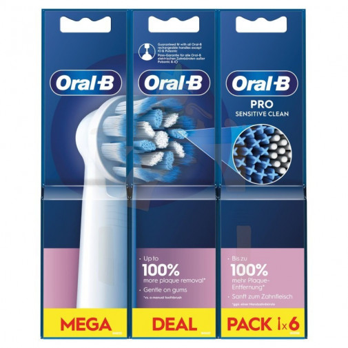 Recambio Cepillo Oral B Sensitive Clean 6 Cabezales