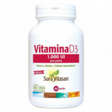 Vitamina D3 60 Cápsulas 1000 Ui Sura Vitasan