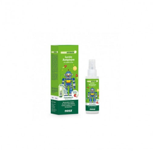 Nosa Attack Locion 5% Dimeticona Antipiojos 100 Ml Aroma Manzana