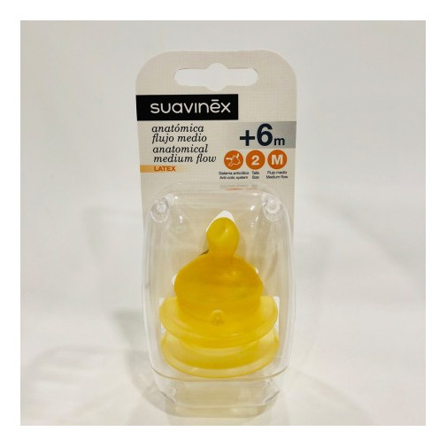 Tetina Suavinex Anat Latex T2 L 2Uds