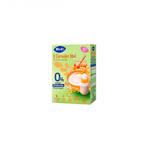 Hero Papilla 8 Cereales Miel 340 Grs