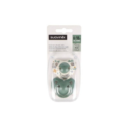 Chupete Silicona Anatomico Suavinex Clasico 6 18m 2 U
