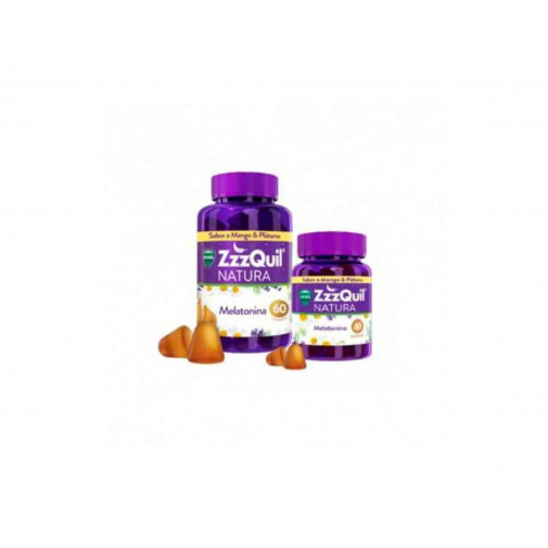 Zzzquil Natura 90 Gummies Sabor Mango & Platano Pack