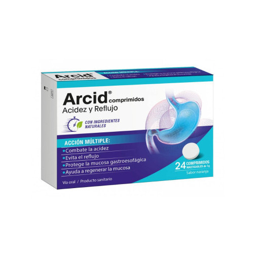 Arcid 24 Comprimidos Masticables Sabor Naranja
