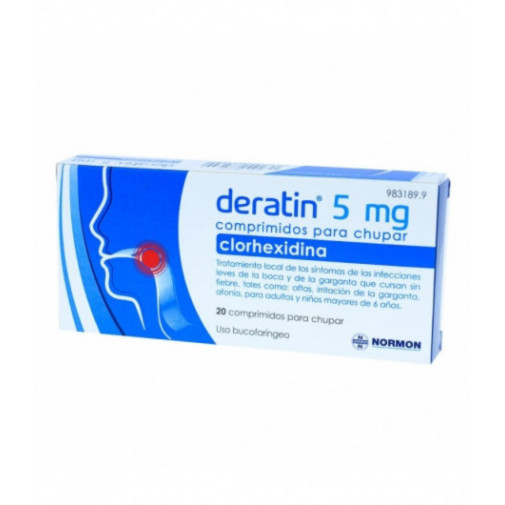 Deratin 5mg Comprimidos Para Chupar, 20 Uds