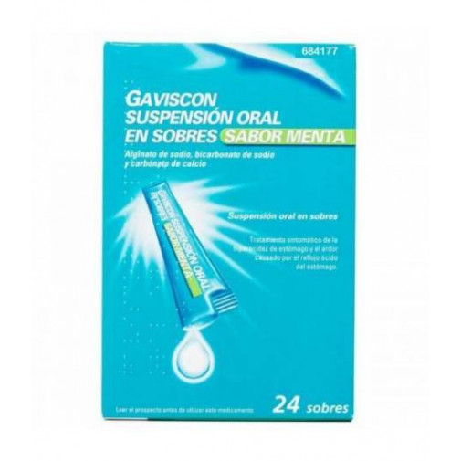 Gaviscon Suspensión Oral 24sob Sabor Menta
