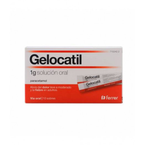 Gelocatil 1g 10 Sobres Solución Oral