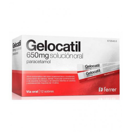 Gelocatil 650 Mg Solución Oral 12sob