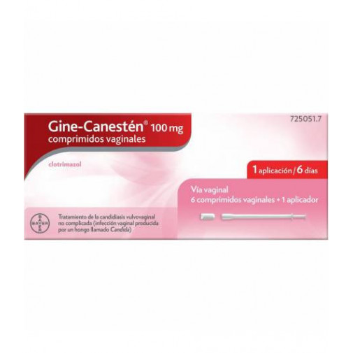Gine Canestén 100 Mg 6 Comprimidos Vaginales