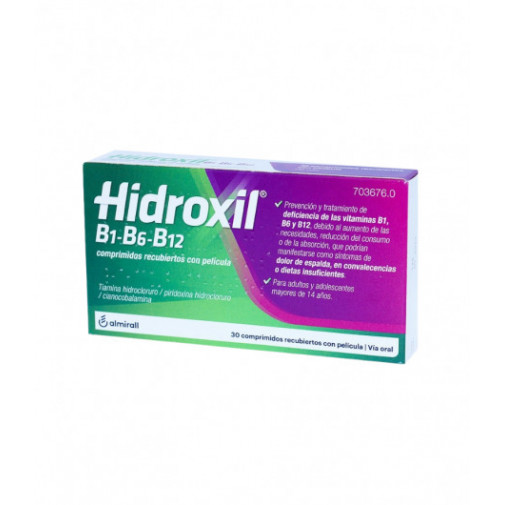 Hidroxil B1 B6 B12 30 Comprimidos Recubiertos Con Película