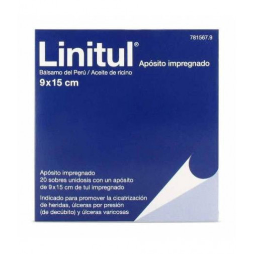 Linitul Apósito Impregnado 9 X 15 Cm 20ud Monodosis