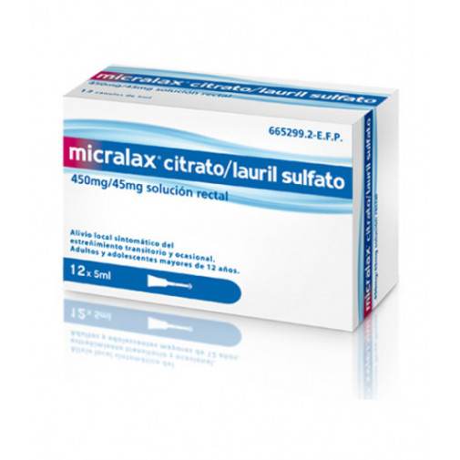 Micralax Solución Rectal 12 Unidades