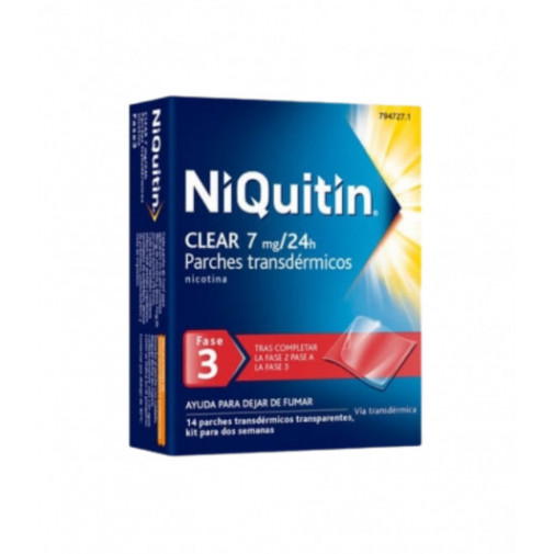 Niquitin Clear 7 Mg 24 H 14 Parches Transdérmicos