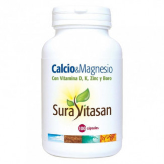 Calcio y Magnesio + Vitamina D + Zinc + Boro 100 Cápsulas Sura Vitasan