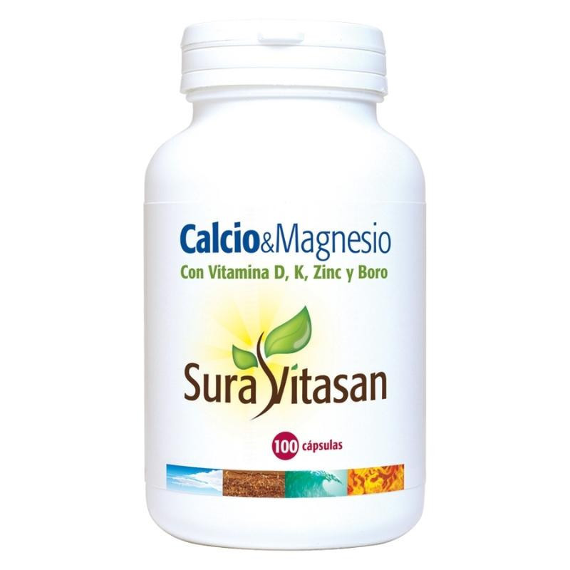 Calcio y Magnesio + Vitamina D + Zinc + Boro 100 Cápsulas Sura Vitasan