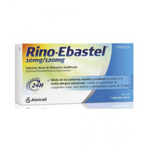 Rino Ebastel 10mg/120mg 7 Cápsulas Duras De Liberación Modificada
