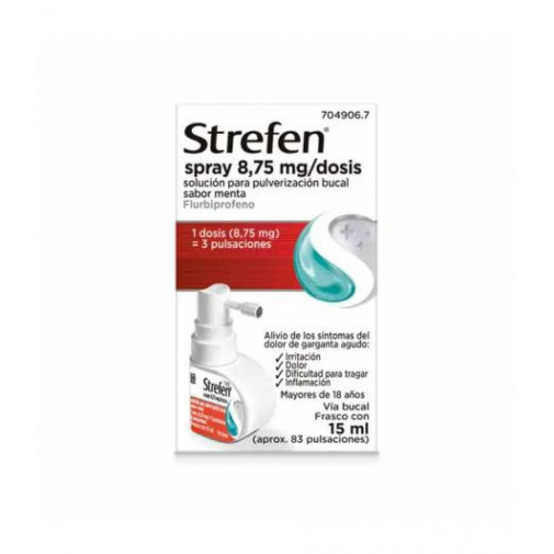 Strefen Spray 8,75 Mg/dosis Solución Para Pulverización Bucal 15ml