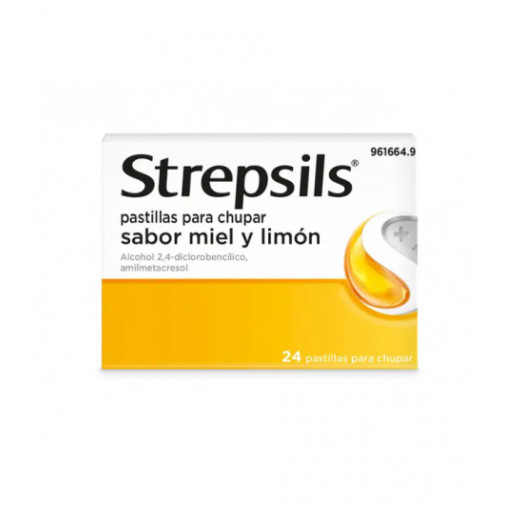 Strepsils Sabor Miel Y Limón 24past
